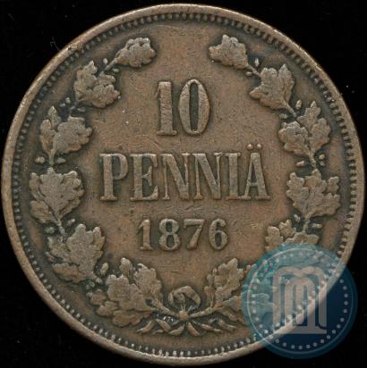 Picture 10 pennia 1876 year  