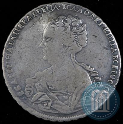 Фото 1 рубль 1725 года СПБ "Петербургский тип, портрет влево"