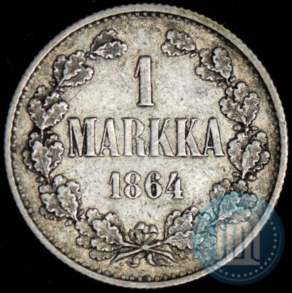 Picture 1 markka 1864 year S 