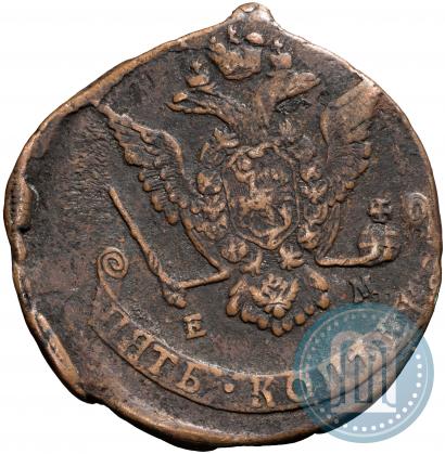 Picture 5 kopecks 1771 year ЕМ 
