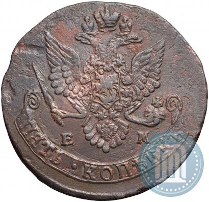 Picture 5 kopecks 1782 year ЕМ 