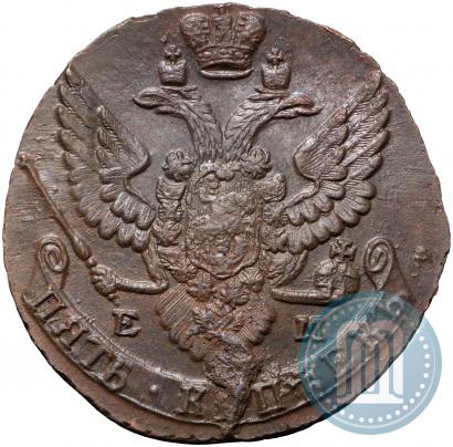 Picture 5 kopecks 1788 year ЕМ 