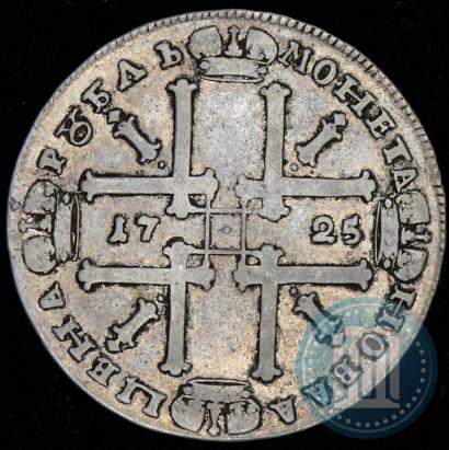 Фото 1 рубль 1725 года  "Портрет в античных доспехах"