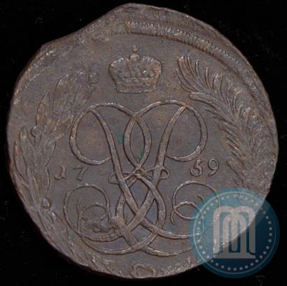 Фото 5 копеек 1759 года  