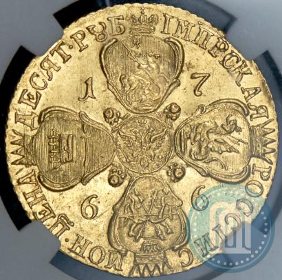 Picture 10 roubles 1766 year СПБ 