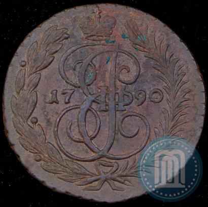 Фото 2 копейки 1790 года АМ 