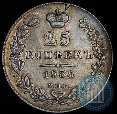 Фото 25 копеек 1836 года СПБ-НГ 