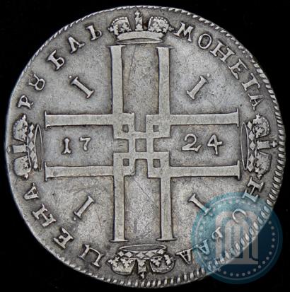 Фото 1 рубль 1724 года  "Портрет в античных доспехах"