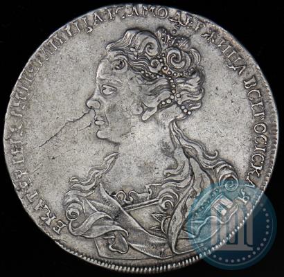 Фото 1 рубль 1726 года  "Московский тип, портрет влево"