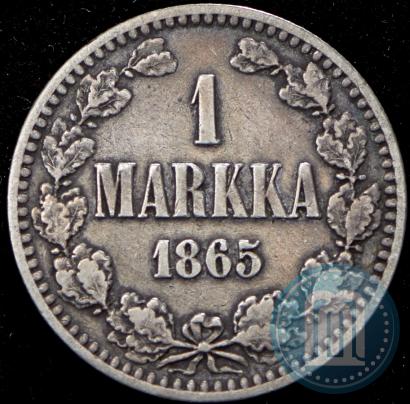 Picture 1 markka 1865 year S 