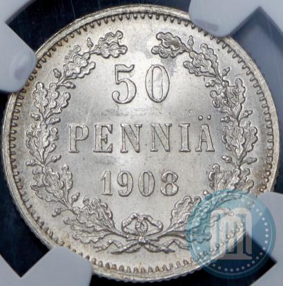 Фото 50 пенни 1908 года L 