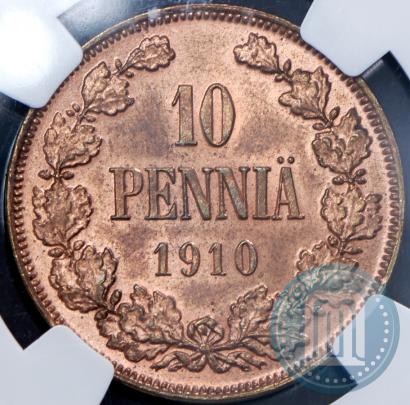 Picture 10 pennia 1910 year  