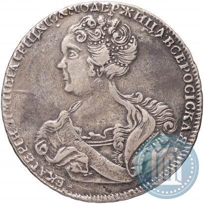 Picture 1 rouble 1725 year СПБ "Petersburg type, portrait turned to the left"