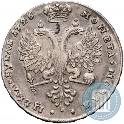 Фото 1 рубль 1726 года  "Московский тип, портрет вправо"