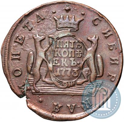 Фото 5 копеек 1773 года КМ 