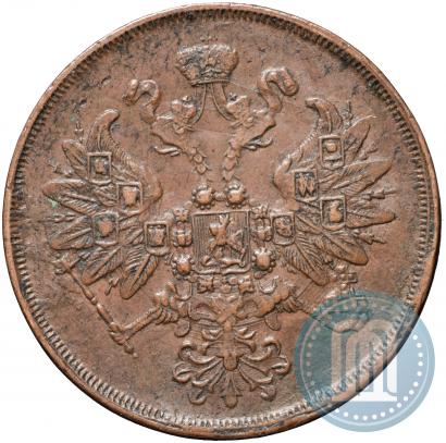 Picture 2 kopecks 1860 year ЕМ 