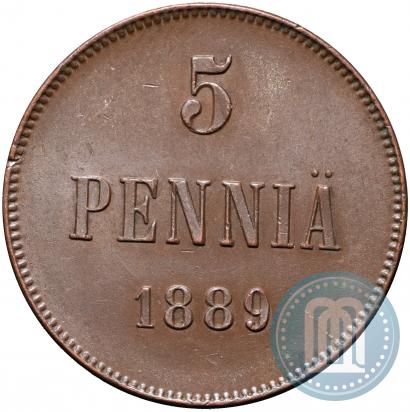 Фото 5 пенни 1889 года  