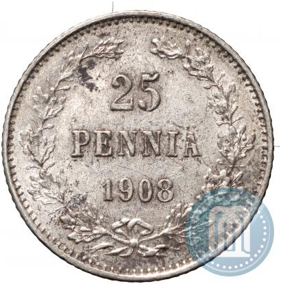 Picture 25 pennia 1908 year L 