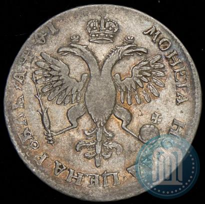 Фото 1 рубль 1719 года OK "Портрет в латах"