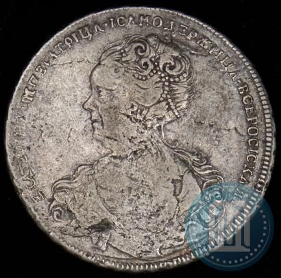 Picture 1 rouble 1725 year  "Petersburg type, portrait turned to the left"