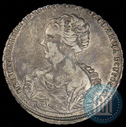 Фото 1 рубль 1725 года СПБ "Петербургский тип, портрет влево"