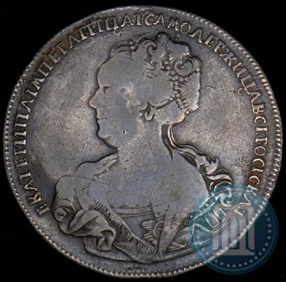 Picture 1 rouble 1725 year СПБ "Petersburg type, portrait turned to the left"
