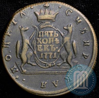 Picture 5 kopecks 1771 year КМ 