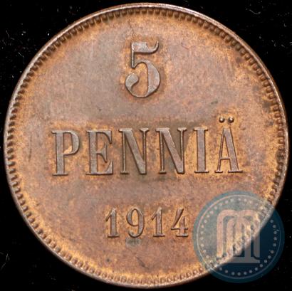 Фото 5 пенни 1914 года  