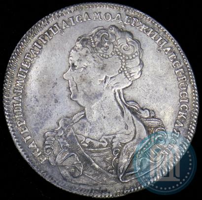 Picture 1 rouble 1725 year СПБ "Petersburg type, portrait turned to the left"