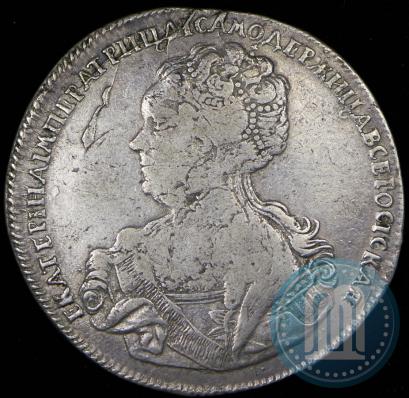 Фото 1 рубль 1725 года СПБ "Петербургский тип, портрет влево"