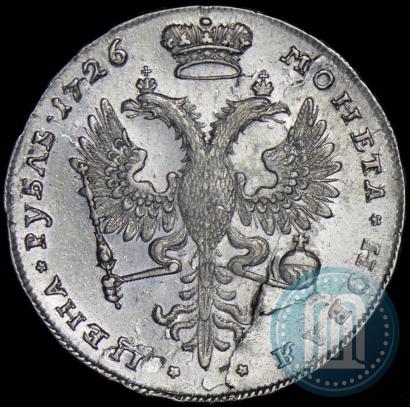 Picture 1 rouble 1726 year  "Moscow type, portrait turned to the right"