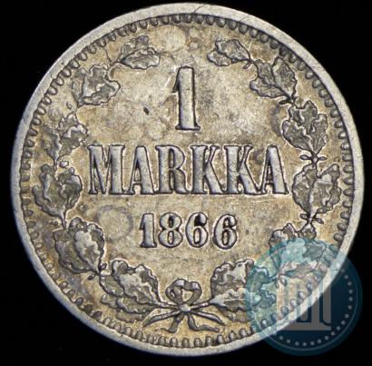 Picture 1 markka 1866 year S 