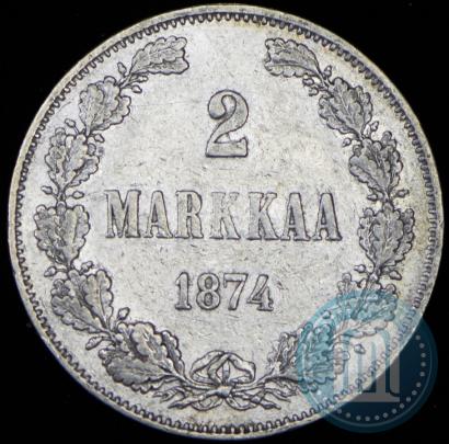 Picture 2 markkaa 1874 year S 