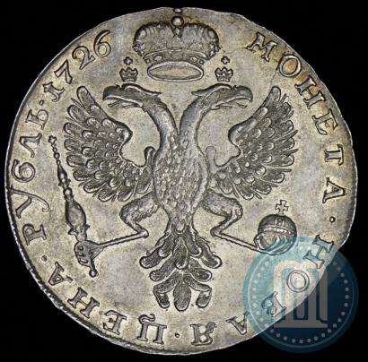 Picture 1 rouble 1726 year  "Moscow type, portrait turned to the left"
