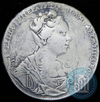 Фото 1 рубль 1726 года  "Московский тип, портрет вправо"