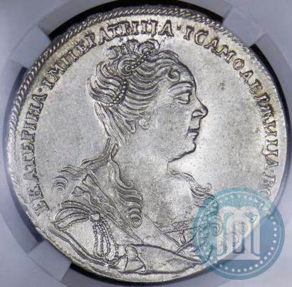 Picture 1 rouble 1727 year  "Moscow type, portrait turned to the right"