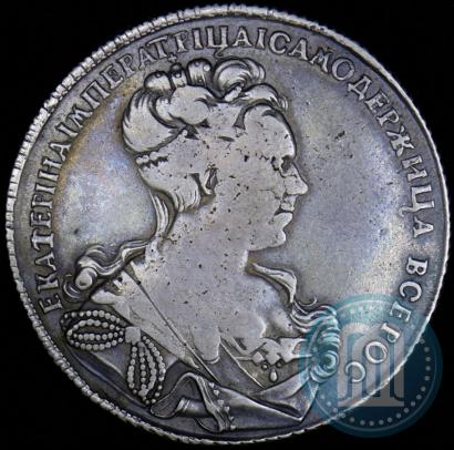 Фото 1 рубль 1727 года СПБ "Высокая прическа"