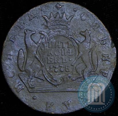 Фото 5 копеек 1778 года КМ 