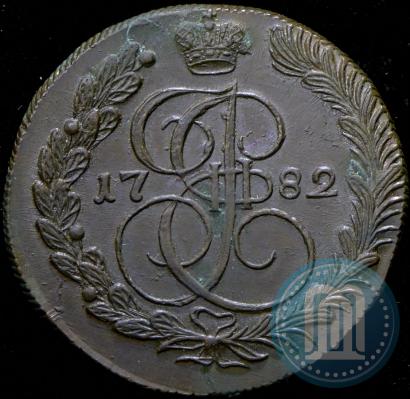 Фото 5 копеек 1782 года КМ 