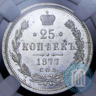 Фото 25 копеек 1877 года СПБ-НФ 