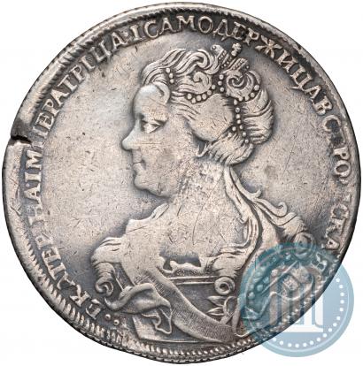 Фото 1 рубль 1726 года СПБ "Петербургский тип, портрет влево"