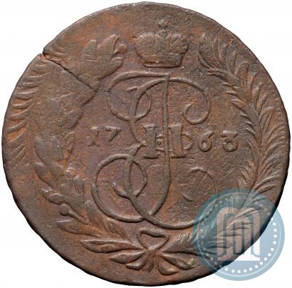 Фото 2 копейки 1763 года ММ 