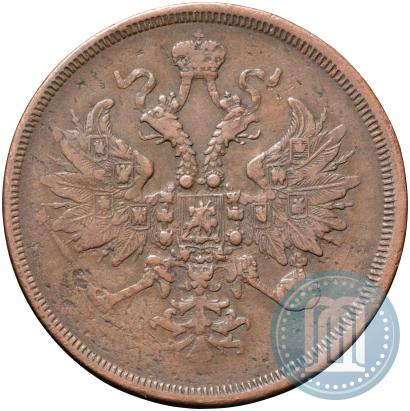 Picture 3 kopecks 1860 year ЕМ 