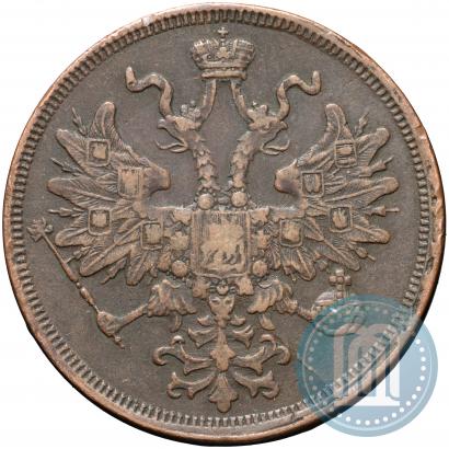 Picture 5 kopecks 1866 year ЕМ 
