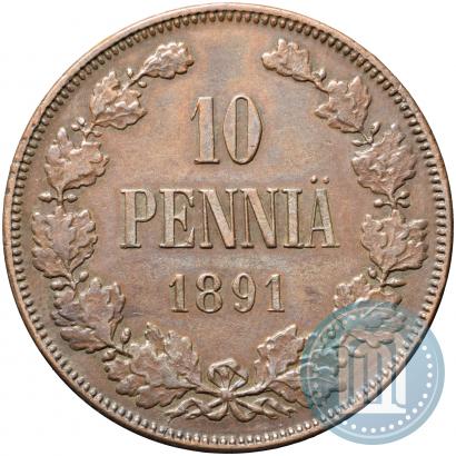 Picture 10 pennia 1891 year  