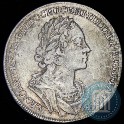 Фото 1 рубль 1724 года  "Портрет в античных доспехах"
