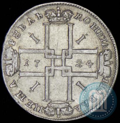 Фото 1 рубль 1724 года  "Портрет в античных доспехах"
