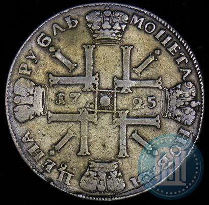 Фото 1 рубль 1724 года СПБ "Солнечный, в латах"