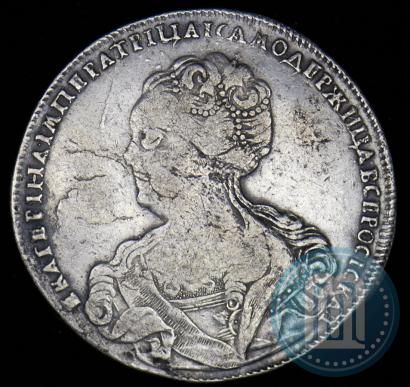 Picture 1 rouble 1725 year СПБ "Petersburg type, portrait turned to the left"