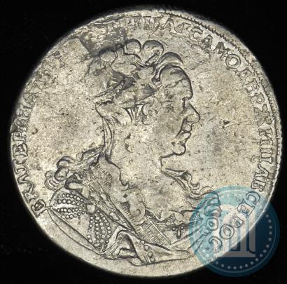 Picture 1 rouble 1727 year СПБ "High haircut"